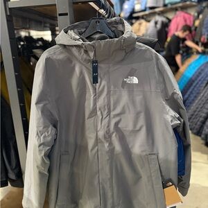The North Face Light Gray Hooded Jacket